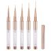 5PCS Nail Art Liner Brushes Long Set with Lid and Diamand Handle 7/9/11/15/20mm LEA-SHALL Fine Detail Painting Cap Pens Kit Thin Acrylic Line Brush Tools for DIY Professional Design Rose Gold 5PCS Rose Gold Liner Brushes