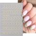 French Line U-Shaped Nail Art Stickers - 8 Sheets Exquisite Decals in Gold, Silver, Black, and Rose Gold for Women and Girls - Buy Online on GoSupps.com