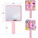 Aejvw Small Handheld Mirror Set - Travel Makeup Compact Mirrors for Women - Unbreakable Cute Design - Set of 2 Pink Mirrors - Buy Online on GoSupps.com