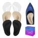 3Pairs Gel Arch Support Insoles Pads Arch Support Cushions Shoe Insert for Flat Feet Adhesive Arch Pad for Relieve Pressure and Feet Pain Black-beige-clear