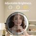 Nicesail Rechargeable Makeup Mirror with 7X Magnification | 3 Color Lighting | Adjustable Brightness | 360 Rotation | Double Sided | Antique Bronze - 8 Inch - Buy Online on GoSupps.com