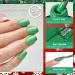 Christmas Gel Nail Polish Set 4 Colors Red Green Black White Nail Polish Gel Set with Gel Top Coat & Base Coat New Year Gel Nail Varnish Soak off UV LED Lamp Nail Art Manicure Gifts for Women Girls - Buy Online on GoSupps.com