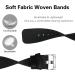 Witzon 2 Pack Fabric Woven Bands for Fitbit Charge 4 / 3 SE - Breathable Canvas Replacement Straps in Black Charcoal - Small Size for Women Men - Buy Online on GoSupps.com