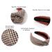 YETASI Brown Plaid Knotted Headband for Women - Comfy Non Slip Material, Unique Style - Buy Online on GoSupps.com