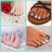 Marbling Print Toenail Polish Strips - 20 Sheets Adhesive Nail Stickers & Manicure Kit - Buy Online on GoSupps.com