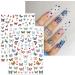 JMEOWIO 10 Sheets Spring Nail Art Stickers Decals Self-Adhesive Summer Blue Butterfly Nail Supplies Nail Art Design Decoration Accessories Flower D - Buy Online on GoSupps.com