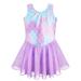Girls Gymnastics Skirted Leotards Ballet Tutu Dance Dress Mermaid Unicorn Gymnastic Skirt(Baby Girls/Toddler Girls/Big Girls) 4-5 Years Mermaid Purple