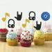 MonMon & Craft Hip Pop Disco Cupcake Toppers/Dancing Cupcake Decor/Children Adults Rock n Roll Birthday Party Cupcake Decorations/Music Concert Party Cupcake Toppers - 24 Pcs Glitter - Buy Online on GoSupps.com