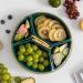 Fruit Bowl Salad Bowl Ceramic Fruit Tray Rotatable 4 Compartments with Metallic Blue and Handles Fruit Snacks Fruit Platter Fruit Bowl for Kitchen Counter (Color : A) (B) - Buy Online on GoSupps.com