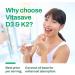 Vitasave Vitamin D3 & K2 Softgels - High Potency 1000 IU D3 & 120 mcg K2 (240 Softgels) 240 count (Pack of 1) - Buy Online on GoSupps.com