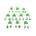 Zite Fishing Eel Bell Clamp Bell Night Fishing - 10 Piece Set Bite Indicator with Glow Stick Holder - Also for Catfish