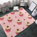 Flannel Carpet Cherry Cake Pattern 60 x 39 in Non-Slip Durable Suitable for Living Room and Office Bedroom - Buy Online on GoSupps.com