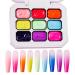 Gel Polish Pat | Gradient Gel Paint Palette 9 Colours Manicure Accessories Nail Design for Creative Ideas