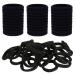 ILamourCar Hair Elastic 50 Elastic Hair Elastics for Girls Baby Children Women Thick Cotton Seamless Hair Elastics Black