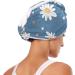 White Daisy Flower Blue Hair Towel 2 Pack | Super Absorbent Quick Dry Hair Turbans for Women & Girls - Buy Online on GoSupps.com