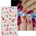JMEOWIO 3D Embossed Fall Nail Art Stickers - Self-Adhesive Pumpkin & Maple Leaf Design | 5D Autumn Nail Supplies (4 Sheets - Buy Online on GoSupps.com