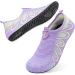 L-RUN Women/Mens Water Shoes | Aqua Socks for Run Dive Surf | Quick Drying | G Purple Green - Buy Online on GoSupps.com