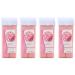 Wax Roll On Professional Roll on Depilatory Wax Hair Removal Wax Cartridge for Men-Women 4 Pack Wax Depilatory Wax Roller 100g (Rose)