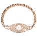 MunsteryAid Custom Medical Alert ID Bracelet for Women Personalized Identification Emergency Alert Bracelet Womens Medical Alert ID Jewelry 6.0 to 8.5 Inches 7.5 Inches Rose golden color style with white symbol