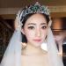 FRCOLOR Princess Crown: Green Crystal Tiara for Women - Rhinestone Queen Crowns Wedding Tiaras Headband for Birthday Halloween Party - Buy Online on GoSupps.com