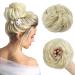 Messy Bun Hair Piece Fake Hair Bun Hair Scrunchies for Women Hair Buns Hair Piece Messy Bun Hair Bun For Women - Bleach Blonde 55 g Bleach Blonde