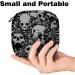 Shop Portable Women's Binding-Up Menstrual Cup Bags | Skull Rose Gray | Perfect for Teens & First Periods - Buy Online on GoSupps.com