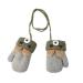 Children Gloves Winter Mittens Cute Cartoon Mittens Outdoor Warm Knitted Gloves for 1-5 Years Old Baby Gray
