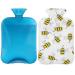 Heat bottle with reference cute animal-bee pattern 2 l capacity hot water bottle for pain relief feet menstrual cramps