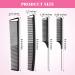 8-Piece Carbon Fiber Hair Comb Set | Fine Teeth Rat Tail Combs for Styling & Cutting | Perfect for Braids | Salon & Home Supplies in Black and Pink - Buy Online on GoSupps.com