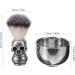 Minkissy Stainless Steel Shaving Bowl & Brush Set - Stylish Wide Mouth Shaving Set for Men | Premium Grooming Essentials - Buy Online on GoSupps.com