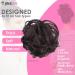 JuvaBun Dark Brown Messy Bun Hair Scrunchie - Synthetic Hair Piece for Men & Women, Perfect for Updos, Events & Everyday Wear - Washable & Realistic - Buy Online on GoSupps.com