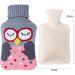 2-Piece 1L Heat Bottle Set with Removable Knitted Covers - Washable Hot Water Bottles for Adults & Children (Pink & Blue) - International Shipping - Buy Online on GoSupps.com