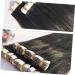 POPETPOP Real Hair Wig Straight Hair Extensions Tape in Hair Seamless Hair Extention Human Hair Wigs Invisible Hair Weaving medium Black - Buy Online on GoSupps.com