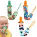 Fulenyi pacifier holder clip - pacifier clamps made of fabric |Libs Schnuller Clip stay on the spot good firm effect for babies girls boys children children T2 combination