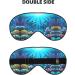 Submarine Coral Rays Adjustable Eye Mask - Soft Elastic Comfort for Sleep | Unisex Black Nighttime Mask - Buy Online on GoSupps.com