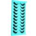 Clear Band Russian Volume Fluffy Strip Lashes - 10 Pairs of Naturally Wispy D Curl False Eyelashes | Htal09 - Buy Online on GoSupps.com