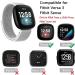 Adjustable Nylon Bands for Fitbit Sense/Versa 3 - Soft Breathable Replacement Strap in Black/Seashell | Compatible for Men and Women - Buy Online on GoSupps.com