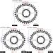 YBEKI Bicycle Chainring 32T 34T 36T Oval Chainwheel Offset 3mm Narrow Wide MTB GXP Sprockets - Black - Buy Online on GoSupps.com