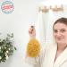 Tom & Pat Natural Sponge - Premium Quality Bathing & Shower Sponge from Greece | Dermatest Very Good 25-26 cm Body Peeling Sponge with Cord & Glass Trailer - Buy Online on GoSupps.com