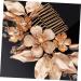 Ipetboom Golden Flower Hair Comb Bridal Hair Side Comb Womens Barrettes for Hair Pearl Bead Hair Pins Bridal Hair Clip Comb Wedding Hair Comb Crystal Accessories Bride European and American - Buy Online on GoSupps.com