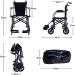Mobile Lightweight Wheelchair with Travel Bag Transport Wheelchair Ultra Light Portable Travel Wheelchair Pedals Height Adjustable for Elderly Disabled - Buy Online on GoSupps.com