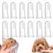 12pcs Soft Silicone Dog Finger Toothbrush Cleaning Finger Toothbrush Dog for Home Travel Small Large Dogs Cats Other Pets Gum Tooth Transparent