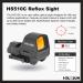 Holosun HS510C Reflex Red Dot Sight - 2 MOA Dot & 65 MOA Circle - Buy Online on GoSupps.com