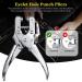 POUPHY Hole Punch Tool  Eyelet Hole Puncher Kits with 3/16 inch 200 Pcs Gold & Silver Metal Grommets for Leather Fabric Belt Clothes Card Paper Canvas Decorative Repair - Buy Online on GoSupps.com