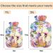NAANLE Hot Water Bottle with Cover - Watercolor Spring Flower | 2L Transparent Heater for Back Pain Relief & Neck Therapy - Buy Online on GoSupps.com