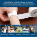 White Athletic Sports Tape Breathable Elastic Kinesiology Tape Self Adhesive Bandage Protect for Ankle Wrist and Muscle Pain 2 Roll - Buy Online on GoSupps.com