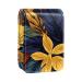 Lipstick Case Leather Lip Gloss Lipstick Organizer with Mirror Mini Lipstick Holder Bag Abstract Leaves I590n3nksh
