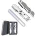 Ultra Wide Jaw Opening Nail Clippers German Nail Clippers for Men Telescopic Nail Clippers Toenail Clippers for Seniors Portable Ultra Sharp Nail Clippers Anti Splash Nail Clipper (Silver A+B)