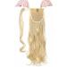 Long Straight Curly Clip in Ponytail Extension | Brown Black Blonde Hairpiece 17 - Dark Blonde Mix Bleach Blonde 17 inch - Buy Online on GoSupps.com