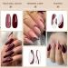 Rechoo 6Pcs Gel Nail Set Dark Red Nude & Glitter UV Gel Liner | Nail Art Colors for Stunning Designs | 8ml Gel Polish for Perfect Nail Art - Buy Online on GoSupps.com